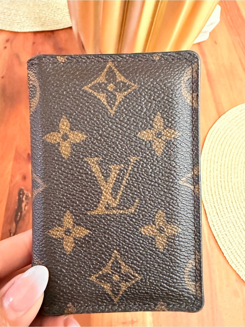 Louis Vuitton Monogram Canvas Card & Key Holder in Brown and Gold